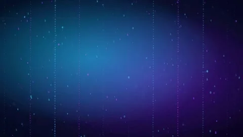 Abstract Digital Background with Glowing Blue and Purple Light Particles and Stock Footage 339326264