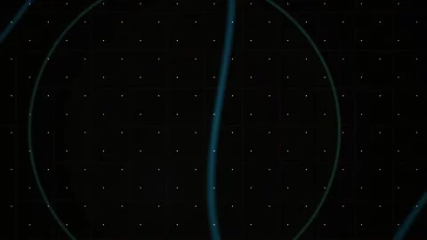 Abstract Digital Background with Glowing Circular HUD Interface and Data Grid Stock Footage 340491390