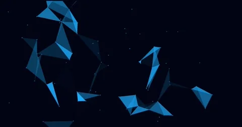 Abstract digital background with glowing dots and plexus lines Stock Footage 246867489