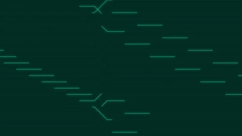 Abstract digital background with glowing green lines on a dark canvas Stock-Footage 335117718