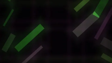 Abstract Digital Background with Glowing Green Geometric Shapes and Dynamic.. Stock Footage 340491499