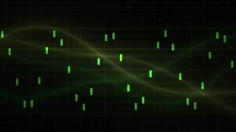Abstract Digital Background with Glowing Green Binary Code and Flowing Ligh.. Stock Footage 341778799
