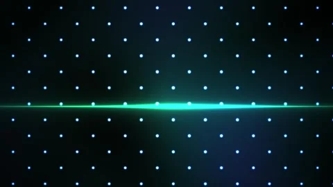 Abstract Digital Background with Glowing Light Beam and Geometric Dot Pattern Stock Footage 340491577