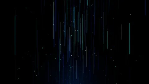 Abstract digital background with glowing light streaks and particles flowin.. Video stock 345360308