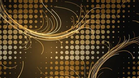 Abstract digital background with glowing lines and dots Stock Illustration