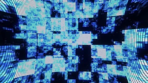 Abstract digital background with glowing neon lights,futuristic or cyber Stock Footage 252820681
