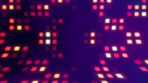 Abstract digital background with glowing neon lights, bright glowing lamps Stock Footage 252820765