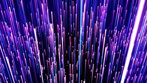 Abstract digital background with glowing neon particles flying upward. Stock Footage 277348468