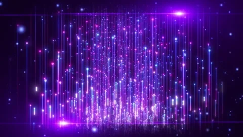 Abstract digital background with glowing neon particles or bright rays Video stock 279183573