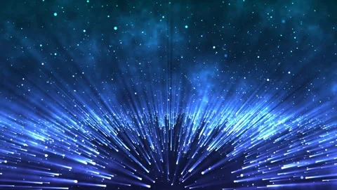 Abstract digital background with glowing neon particles flying upwards. Vídeos de archivo 281818138