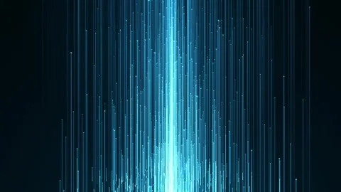Abstract digital background with glowing neon particles flying upward Stock Footage 282962569