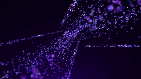 Abstract digital background with glowing neon particles or bright rays Stock Footage 292915680