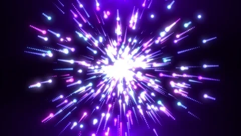 Abstract digital background with glowing neon particles or bright rays Stock Footage 292918665