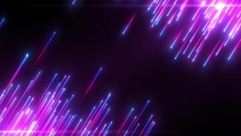 Abstract digital background with glowing neon particles flying upward. Stock Footage 296602590