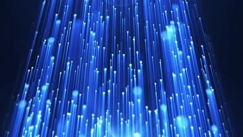 Abstract digital background with glowing neon particles flying upward. moveme Stock Footage 298016876