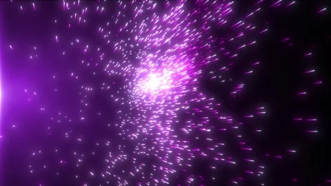 Abstract digital background with glowing neon particles flying upward. Stock Footage 299724838