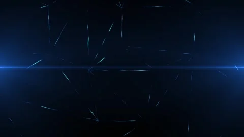 Abstract digital background with glowing neon line particles on a blue Stock Footage 303084043