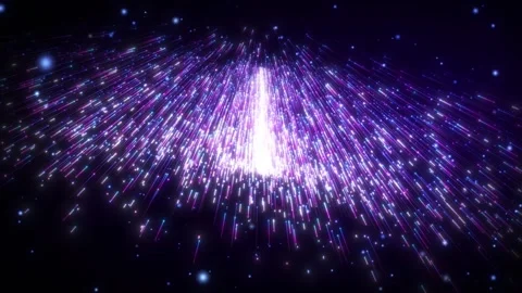 Abstract digital background with glowing neon particles or bright rays Stock Footage 309790038