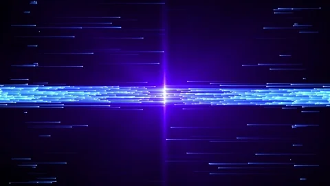 Abstract digital background with glowing neon particles flying towards Stock Footage 309790161