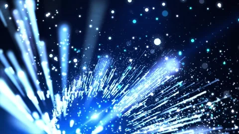 Abstract digital background with glowing neon rays of light Stock Footage 310325691