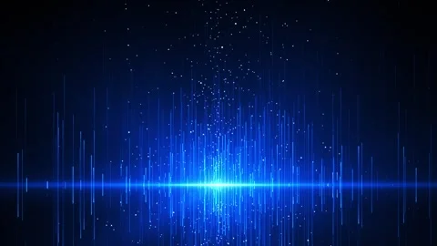 Abstract digital background with glowing neon particles flying up and down Stock Footage 311999400