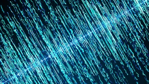 An abstract digital background with glowing neon particles and lines flying Stock Footage 318722264