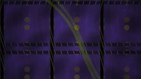 Abstract Digital Background with Glowing Neon Wavy Lines and Grid Pattern. Stock Footage 340491624