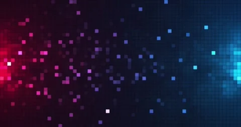 Abstract digital background with glowing pink and blue neon lights Stock Footage 248151796