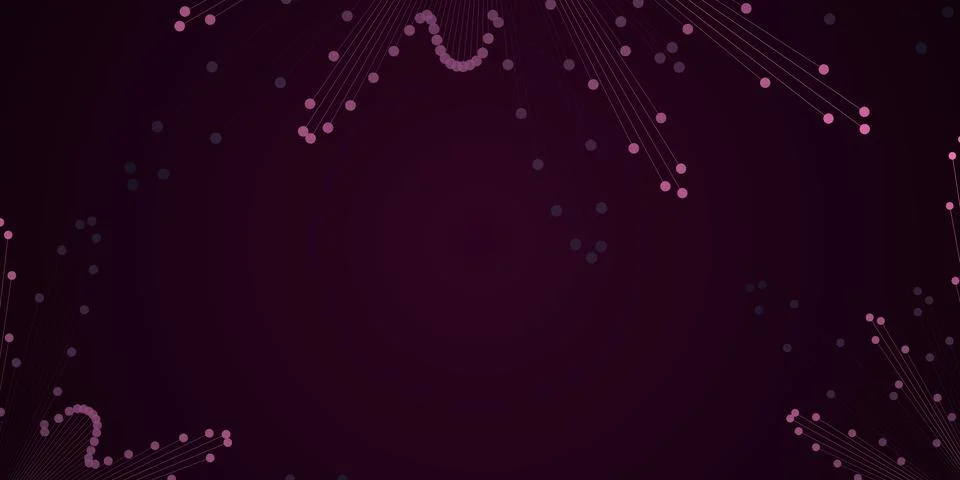 Abstract digital background with glowing pink dots and connecting lines Stock Illustration