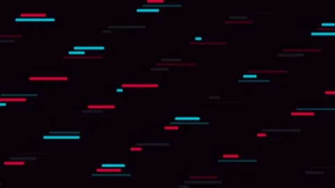 Abstract digital background with glowing red and blue horizontal lines Video stock 335117982