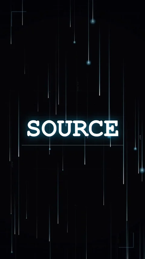 Abstract Digital Background with Glowing Source Text and Falling Light Part.. Stock Footage 346202862