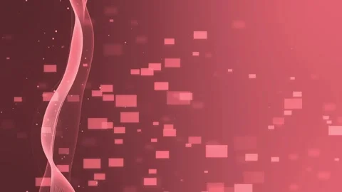 Abstract digital background with glowing wave lines and floating squares mo.. Stock Footage 337082859