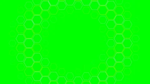 Abstract digital background with glowing yellow hexagonal grid patterns Stock-Footage 340267867
