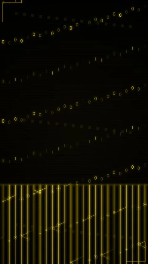 Abstract Digital Background with Golden Binary Code and Vertical Glowing Line Stock-Footage 346203129