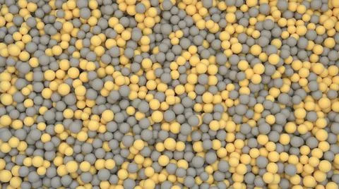 Abstract digital background with gray and yellow small balls Stock Illustration