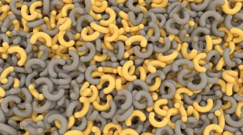 Abstract digital background with heap of gray and yellow objects Stock Illustration