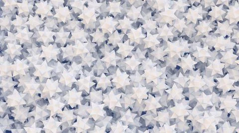 Abstract digital background with heap of white 3D stars Stock Illustration