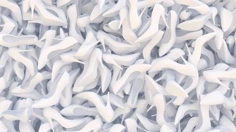 Abstract digital background with heap of white fashion shoes Stock Illustration