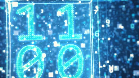 Abstract digital background with Hexadecimal and binary code 스톡 동영상 94231490