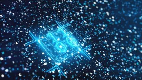 Abstract digital background with Hexadecimal and binary code 動画素材 94232268