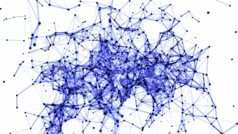 Abstract digital background with large moving objects on a white background Stock Footage 111255447