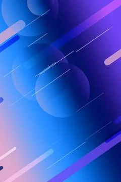 Abstract digital background with layered blue and purple circles, soft bars.. Stock Illustration
