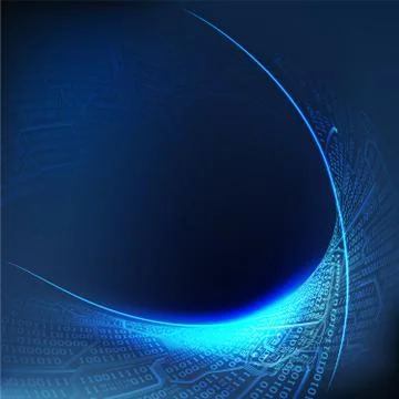 Abstract digital background with light lines waves Stock Illustration