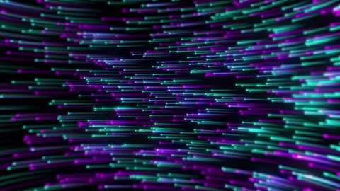 Abstract digital background light speed space green and purple glowing lines, Stock Footage 299997910