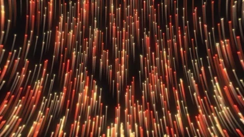 Abstract digital background light speed space orange rays background falling Video stock 299997932