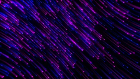 Abstract digital background light speed space purple glowing lines sparkling Video stock 299998021