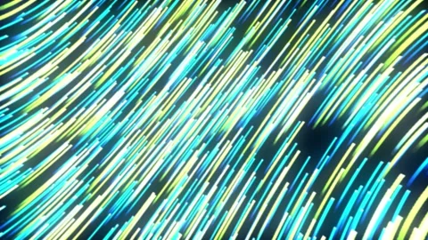 Abstract digital background light speed space green, rays background falling Video stock 299998081