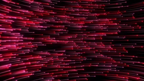 Abstract digital background light speed space red glowing lines neon lights Stock Footage 299999056