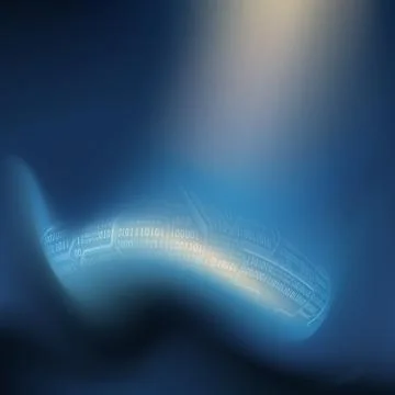Abstract digital background with light waves Stock Illustration