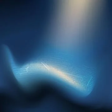 Abstract digital background with light waves Stock Illustration